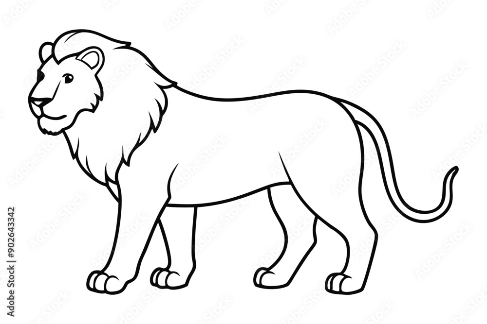 Lion line art illustration Design Concepts Lion line art illustration Design Concepts