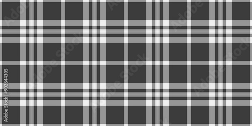 Model pattern background texture, long tartan seamless check. Clothing vector fabric plaid textile in vintage gray and grey colors.