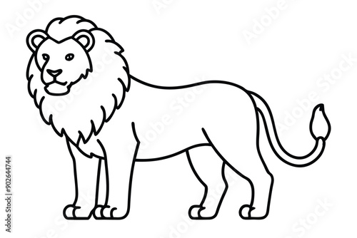 Lion line art illustration Design Concepts