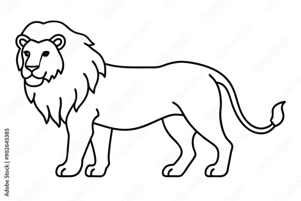Lion line art illustration Design Concepts Lion line art illustration Design Concepts