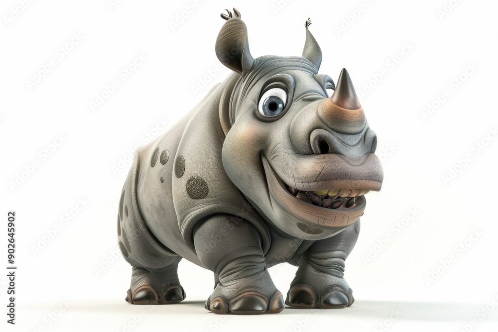 Fototapeta premium Cheerful Rhino