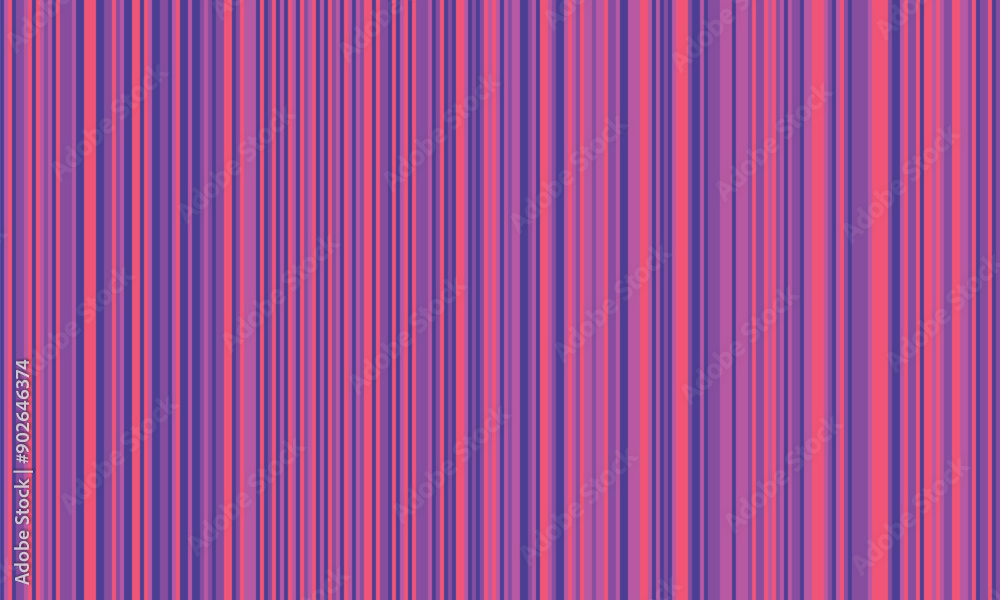Obraz premium Pattern of vertical stripes, colorful thin and thick lines. Irregular stripe background, vector seamless texture. Abstract striped geometric design in bright colors.