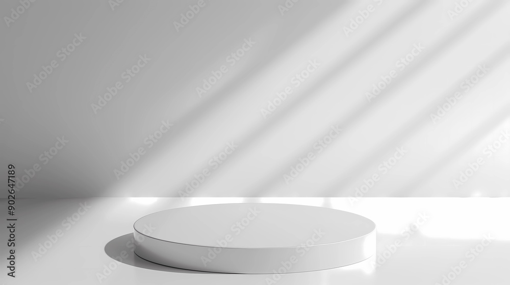White abstract background with blurred light, can be used as e-commerce display stand White abstract background with blurred light, can be used as e-commerce display stand