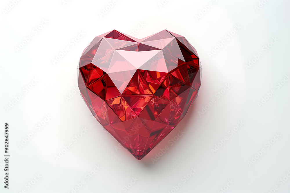 An illustration of a heart in low poly style on a white background. The design emphasizes geometric shapes and clean lines, creating a modern and artistic representation of the heart. An illustration of a heart in low poly style on a white background. The design emphasizes geometric shapes and clean lines, creating a modern and artistic representation of the heart.
