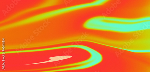 Abstract background, smooth waves of bright orange color
