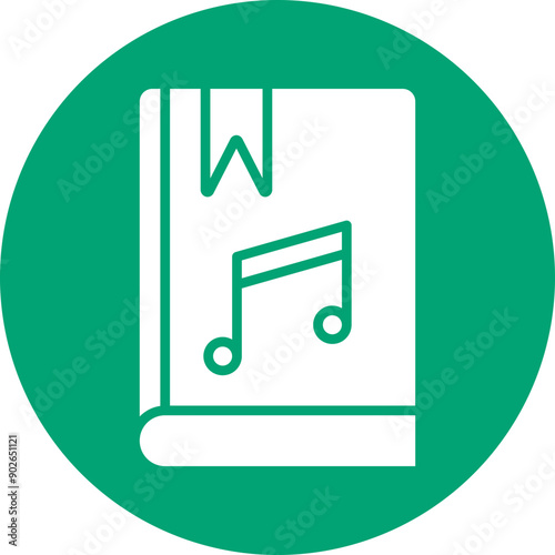 Free Download Music book glyph circle icon - GFXLoad