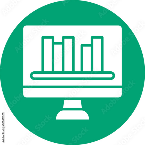 Online Library glyph circle icon