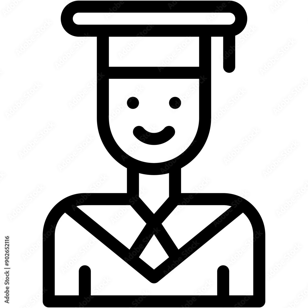 Vector Icon Student, Education, Graduate, University, Degree Vector Icon Student, Education, Graduate, University, Degree