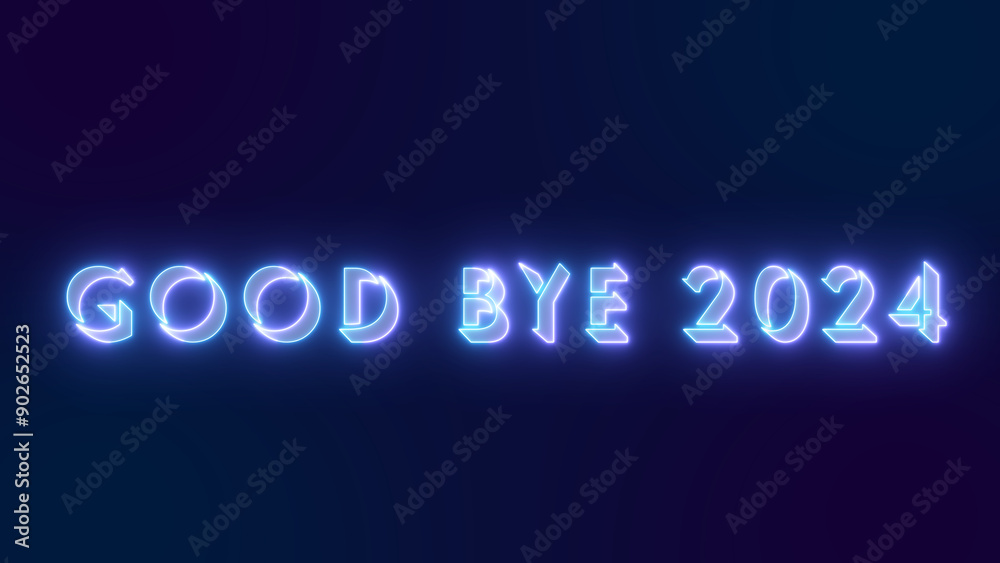 Good Bye 2024 text cool neon-colored animation. Past year 2024 new year 2025. Neon-colored Good Bye 2024 text for banner, social media, greeting card.Technology video material animation. Good Bye 2024 text cool neon-colored animation. Past year 2024 new year 2025. Neon-colored Good Bye 2024 text for banner, social media, greeting card.Technology video material animation.