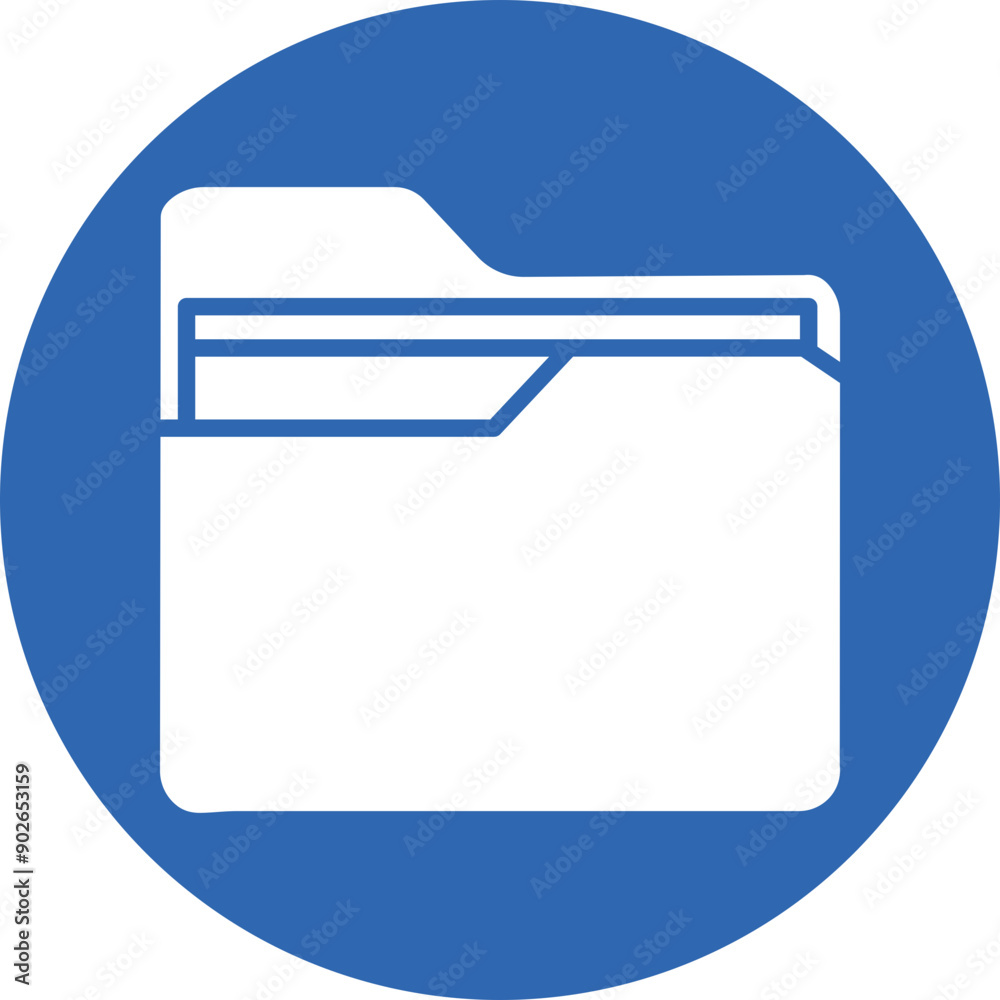 Folder glyph circle icon Folder glyph circle icon