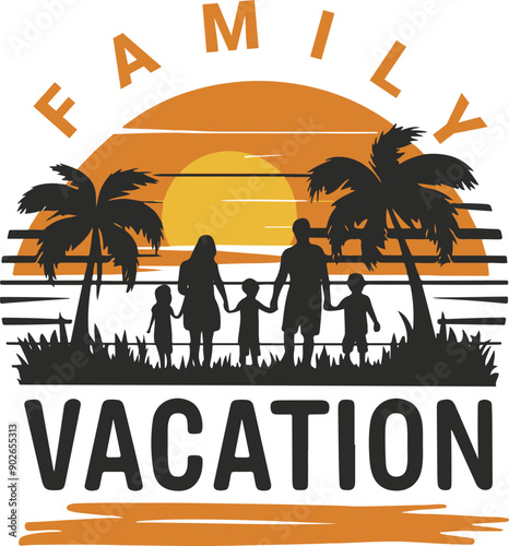  Family Vacation T Shirt Design, Vacation Summer Design.