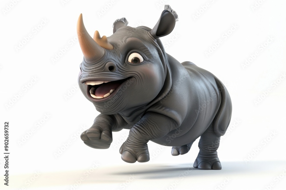 Fototapeta premium Playful Rhino