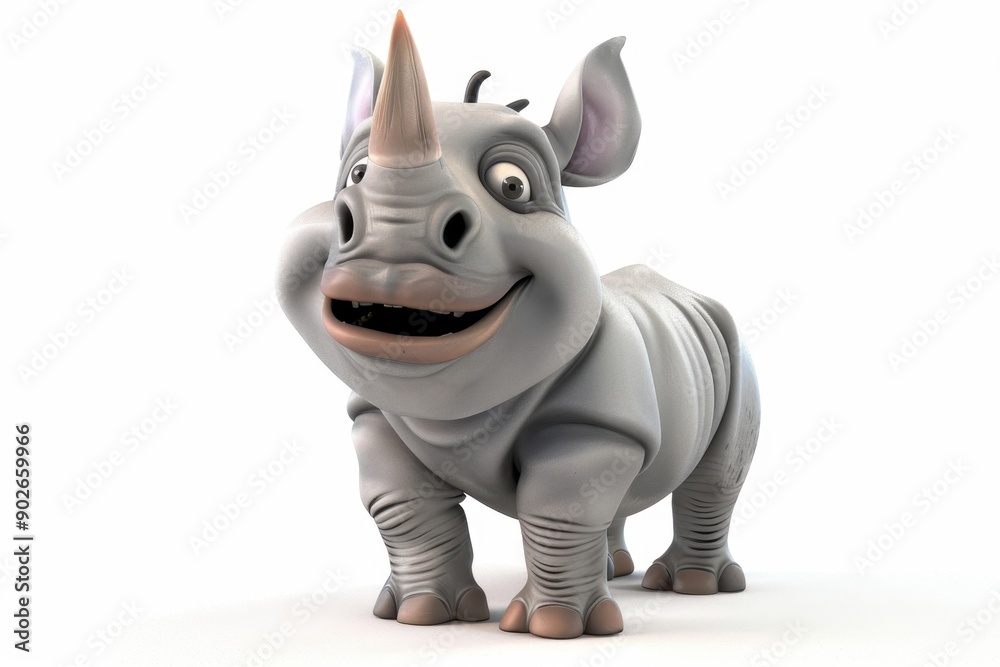 Fototapeta premium Cheerful Rhino