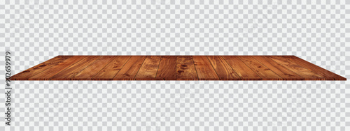 Wood table top plank perspective on grey checkered background vector