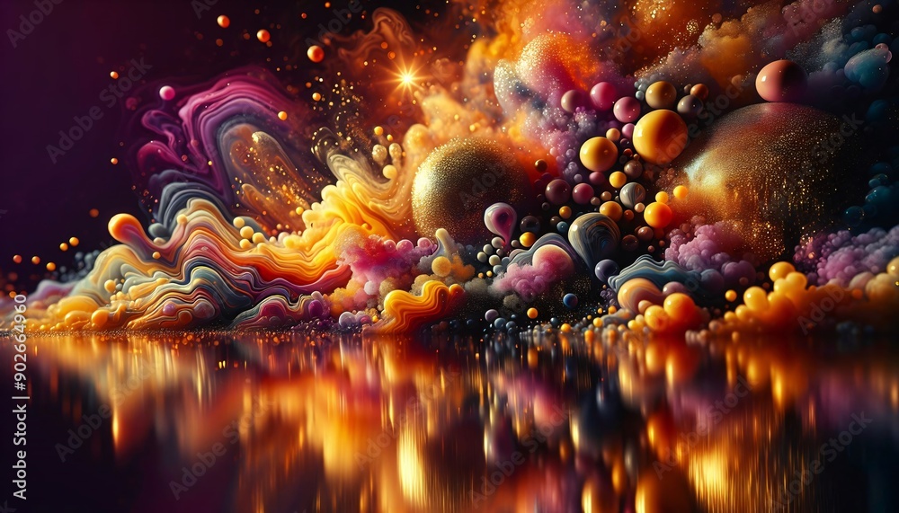 Bunte Bubbles mit Reflektion Hintergrund oder Textur Bunte Bubbles mit Reflektion Hintergrund oder Textur