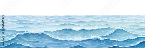 PNG Ocean outdoors horizon nature, digital paint illustration.