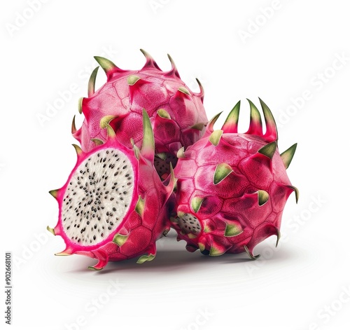 Dragon Fruit Still Life: A Trio of Exotic Delights