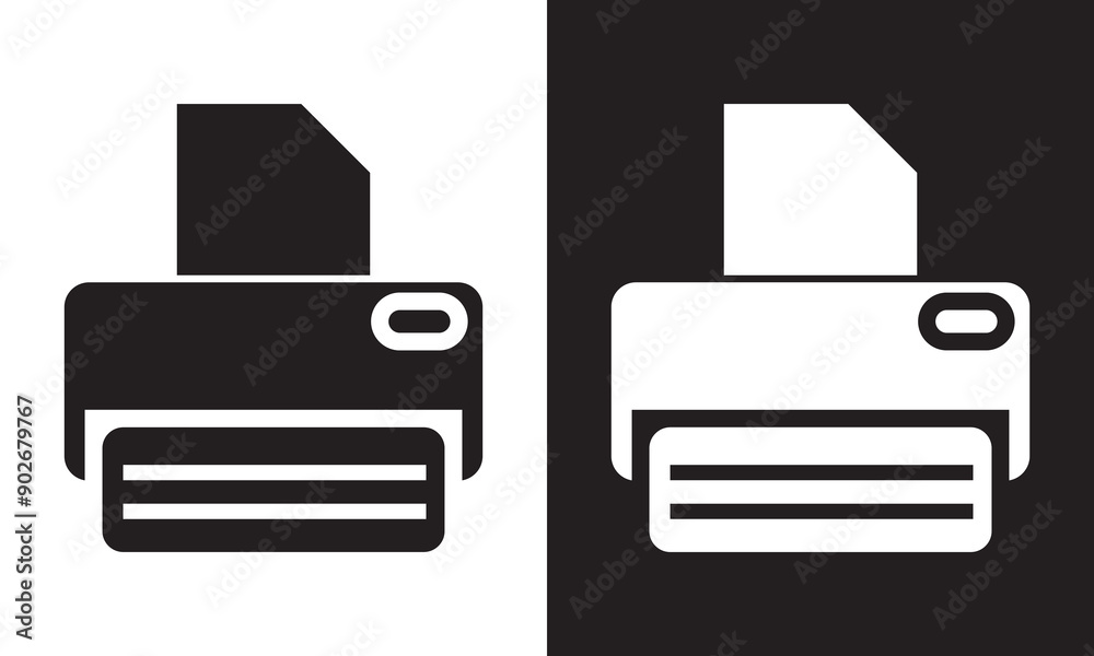 Print icon set. printer icon vector. isolated on white and black background. EPS 10 Print icon set. printer icon vector. isolated on white and black background. EPS 10
