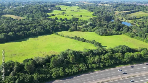 Aerial View of Preston City of Lancashire, northern England, United Kingdom. July 29th, 2024