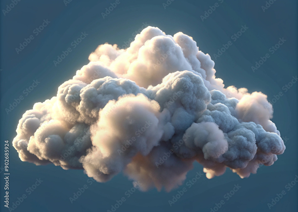 Naklejka premium clouds in the sky, 3d render, png