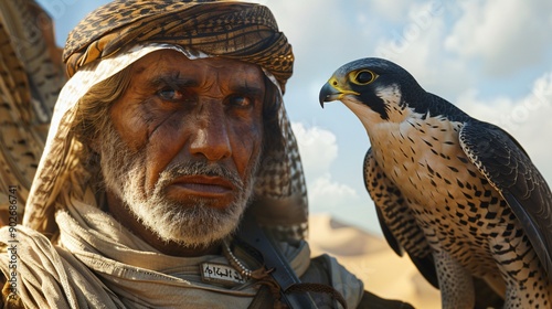 Portrait of a Falconer with his Bird