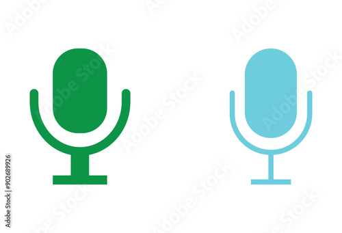 Microphone speaker flat icon for apps and websites. microphone icon isolated on white background. Modern icon vector illustration. EPS file 180.