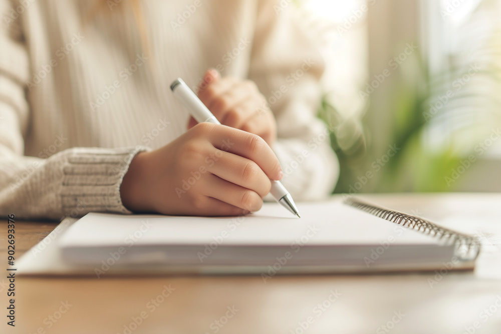 Woman mother or mom and little boy son doing homework, holding pen and looking at notebook on table. Parent and child homeschooling education, studying and learning Woman mother or mom and little boy son doing homework, holding pen and looking at notebook on table. Parent and child homeschooling education, studying and learning