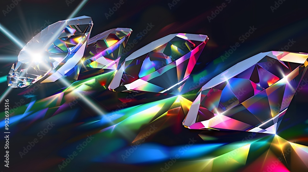 diamond with rainbow light diamond with rainbow light