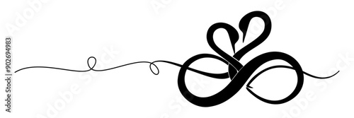 line art infinity love silhouette illustration  background for a infinity day