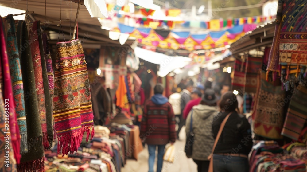 Envision a bustling market filled with stalls of handmade clothing. Envision a bustling market filled with stalls of handmade clothing.
