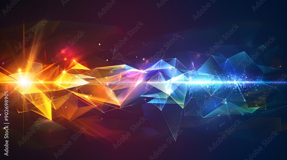 Obraz premium diamond with rainbow light