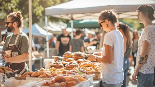 Envision a family exploring a local market on a weekend morning.