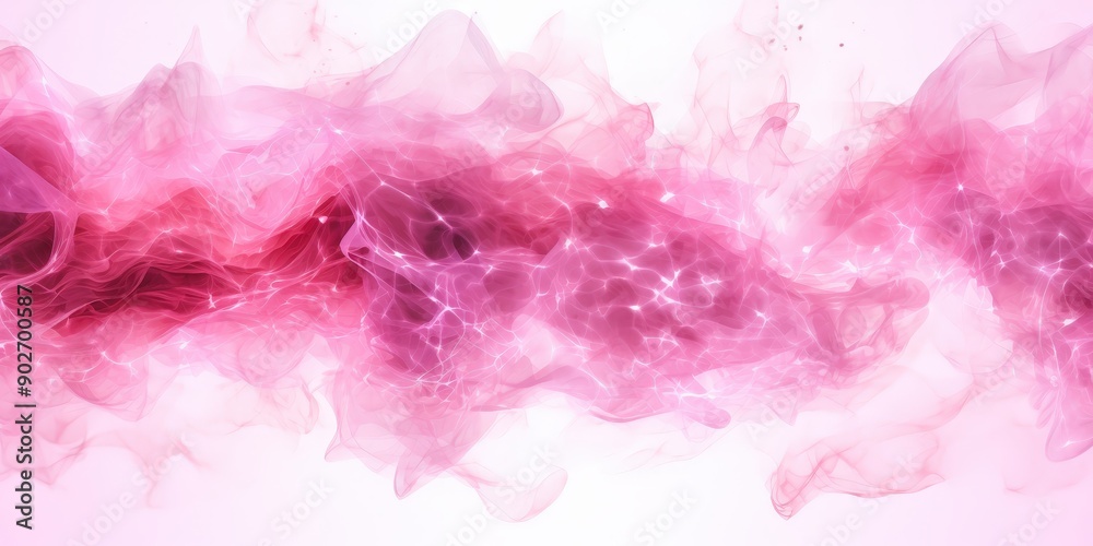 Fototapeta premium , Pink lightning on white background, pink cloud, pink smoke on white, 