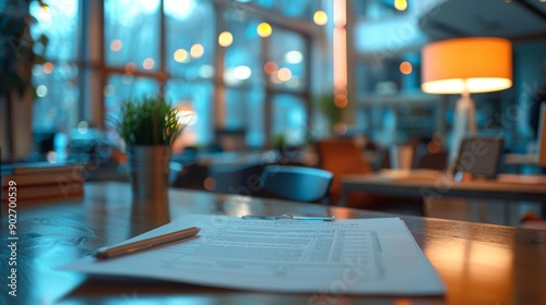 Wallpaper Mural Business Agreement and Office Environment Generative AI Torontodigital.ca