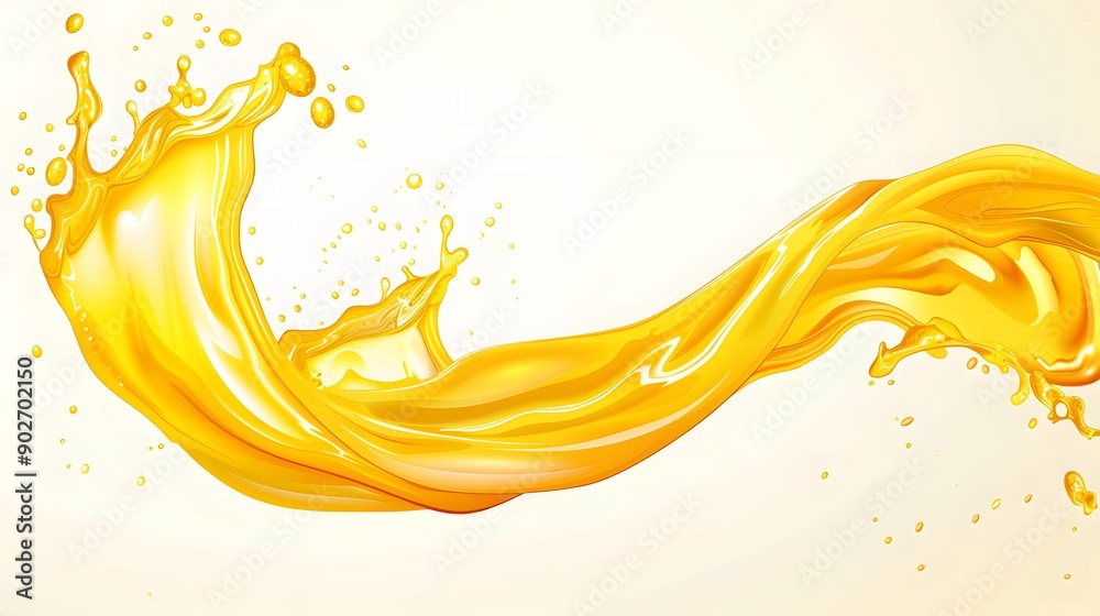 Fototapeta premium yellow drink splash