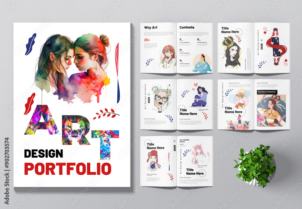Art Design Portfolio Stock Template | Adobe Stock