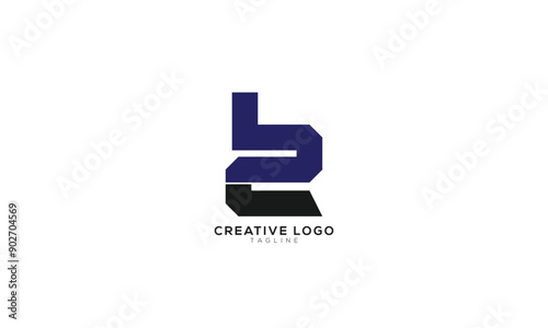 BZ ZB B2 2B Abstract initial monogram letter alphabet logo design