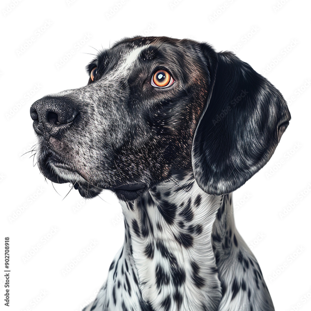 Cute Pointer Dog on Transparent Background Cute Pointer Dog on Transparent Background
