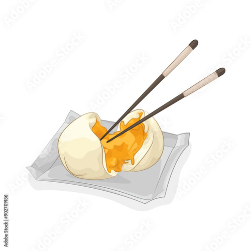 Illustration of boiled egg 