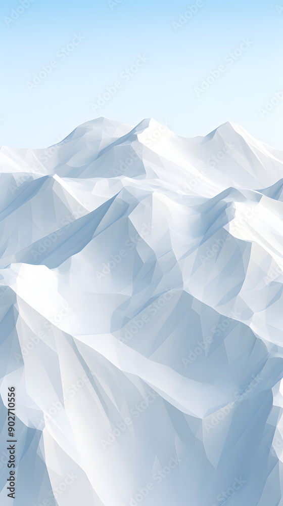 Digital technology minimalist white mountains 3d abstract graphics poster background Digital technology minimalist white mountains 3d abstract graphics poster background
