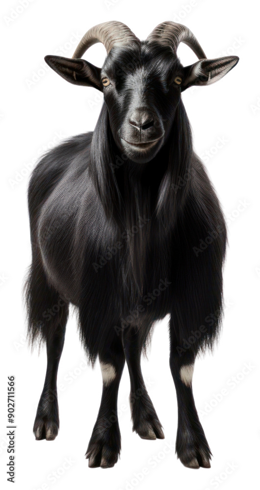 PNG Black goat livestock mammal animal.