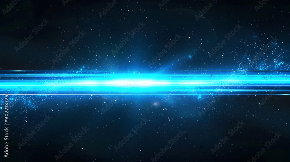 Obraz premium blue light on dark background