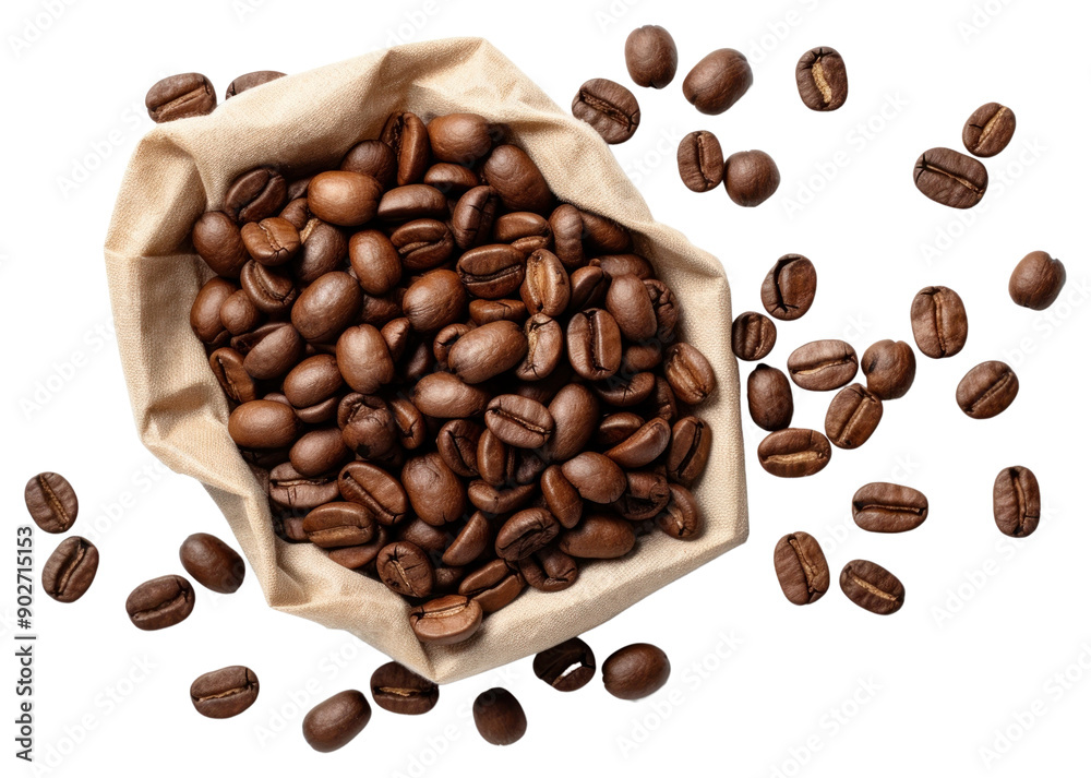 Naklejka premium PNG Coffee brown coffee beans ingredient.