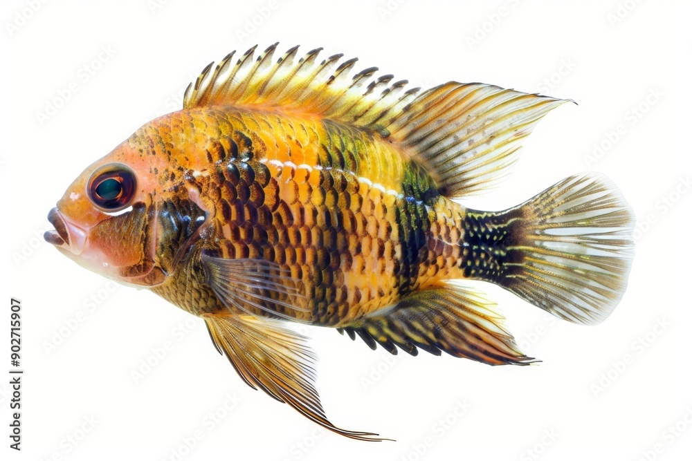 Fototapeta premium Closeup of a Colorful Fish with Black Spots