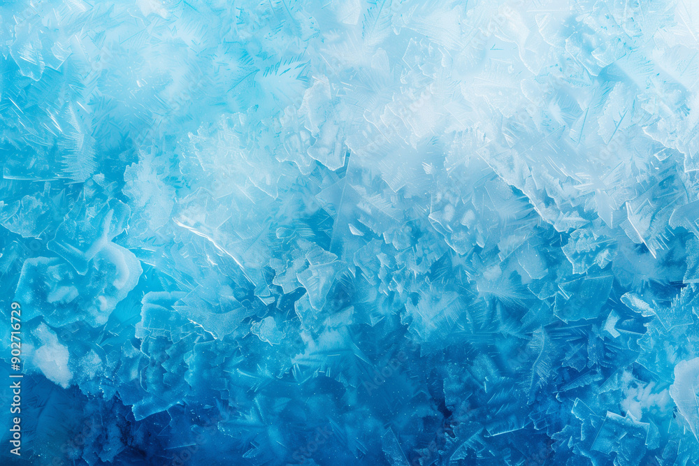 Intricate Frost Patterns on Ice with Blue Tint for Artistic and Background Use. Intricate Frost Patterns on Ice with Blue Tint for Artistic and Background Use.