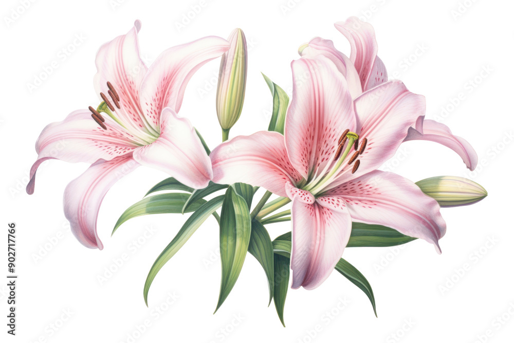 PNG Lilys flower plant white background. PNG Lilys flower plant white background.