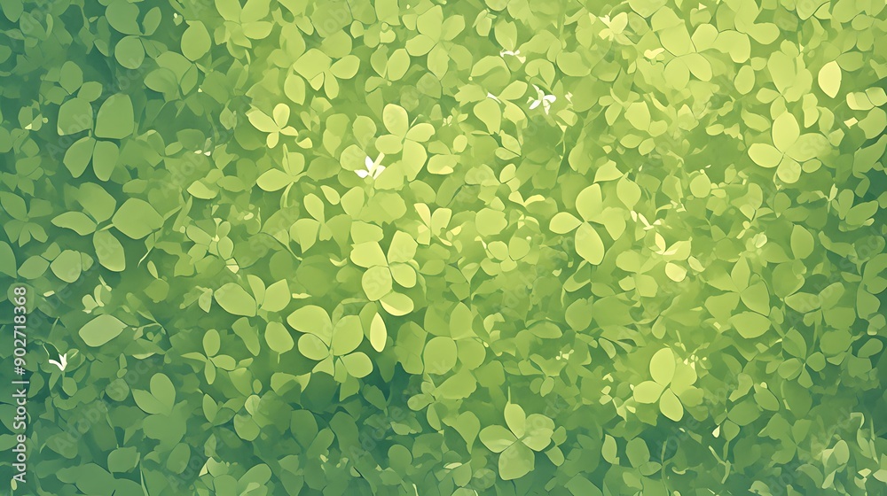 Obraz premium Green Leaf Pattern Background