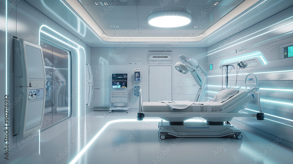 a smart hospital room with integrated health monitoring systems a smart hospital room with integrated health monitoring systems
