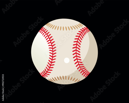 baseball sports concept, baseball ball icon vector illustration