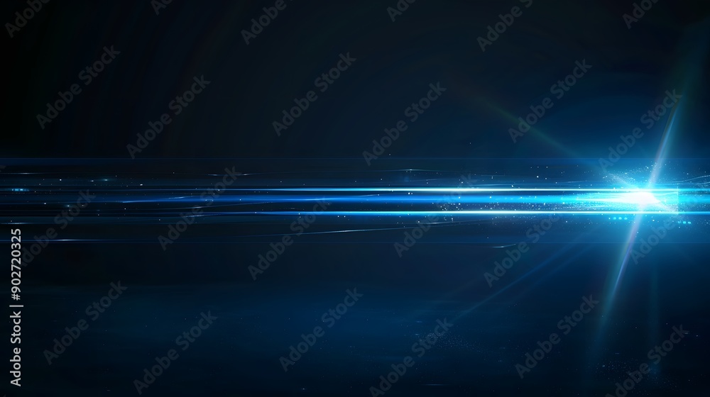 Obraz premium blue light on dark background